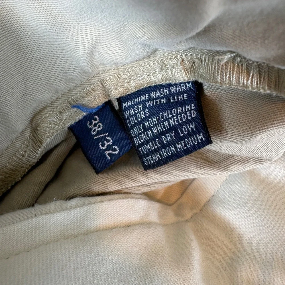 Polo Ralph Lauren Pants Men 38x32 (Fits 38x31) Hammond Pant Pleated Khaki Tan